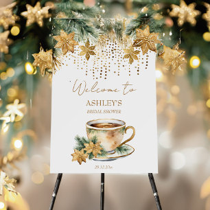 Cookies and cocoa winter bridal shower tea party invitation