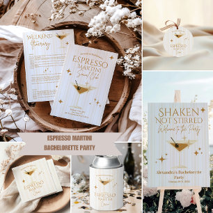 Espresso Martini Bachelorette Signature Drink  Acrylic Sign