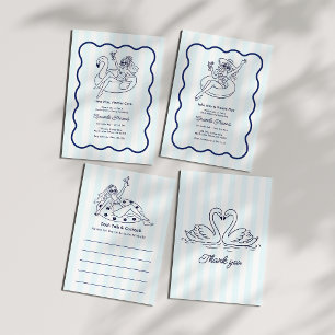 Invitation Préparatifs de fête de jeune fille au lac Preppy C