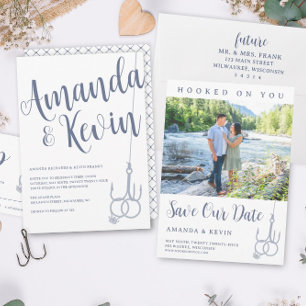 Fishing Hook Picture Postcard Wedding Thank You