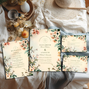 Romantic Floral Art Nouveau Wedding Save The Date