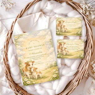 Highland Cow Baby Shower Invitation