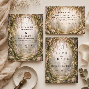 Whimsical Enchanted Woodland Wedding Save The Date