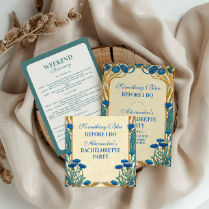 Something Blue Wildflower Bachelorette Party Classic Round Sticker