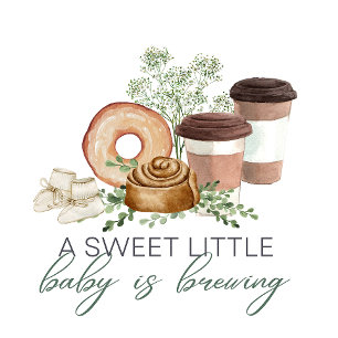 Baby is Brewing - Sage Green Invitation