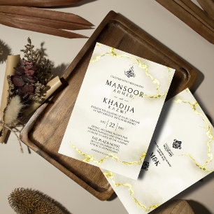 Gold Foil Marble Texture Wedding Thank You Favour Classic Round Sticker