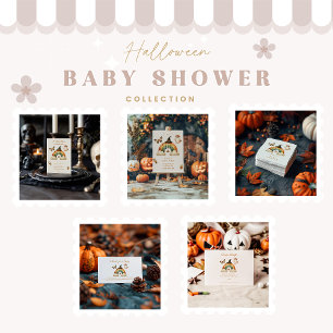 Neutral Halloween Baby Shower Invitation