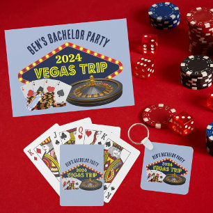 Customizable Bachelor Party Las Vegas Trip Casino Playing Cards