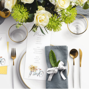 Invitation Tandem de tournesol rustique Mariage d'aquarelle