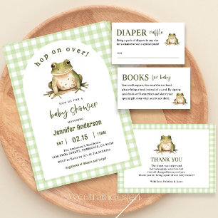 Carte D'accompagnement Baby shower de grenouille Apporter une demande de 