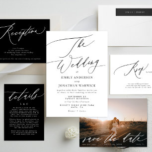  The Wedding Photo Modern Black and White Save The Date