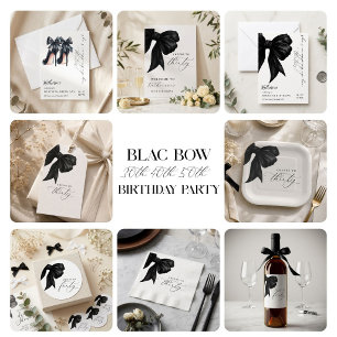 Serviette En Papier Nœud noir élégant : Santé pour quarante ans