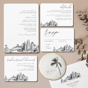 Invitation Skyline Mariage Destination Miami
