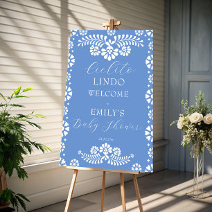 Cielito lindo dusty blue Mexican baby shower Invitation