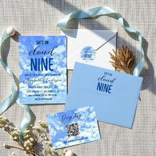 She's On Cloud Nine! Bridal Shower Invitation