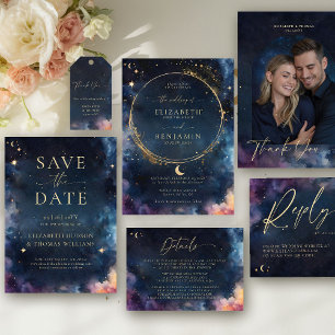 Celestial Gift Midnight Blue Wedding Save the Date