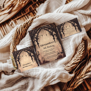 Gothic Arch Midnight Birthday Invitation