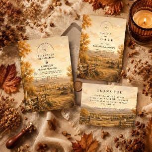 Rustic Fall Western Wedding RSVP Card