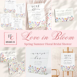 Floral Spring Summer Guess Who Bridal Shower Game