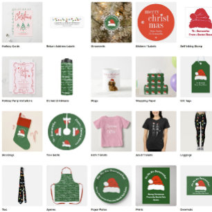 Monogrammed Custom Names for Christmas Kitchen Towel