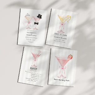 Thank You Berry Much Pink Martini Bachelorette Card