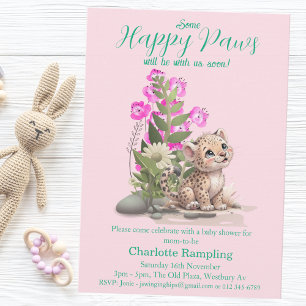Little Leopard Baby Shower Invitation
