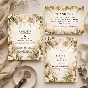Invitation Mariage d'hiver élégant