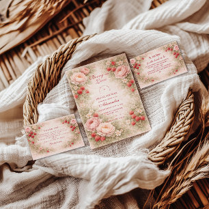 Berry Lovely Strawberry Bridal Shower Napkin