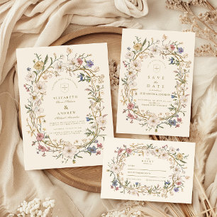 Rustic Woodland Fern Wedding Save The Date