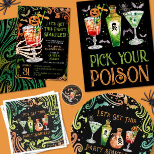 Poster Choisissez votre poison Halloween Cocktails Boisso
