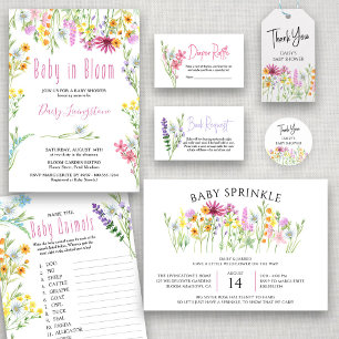 Invitation Fleur sauvage Meadow Baby Sprinkle