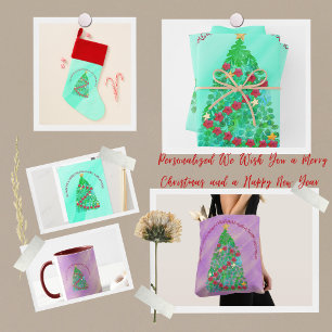 FEUILLE DE PAPIER CADEAU PERSONNALISÉ NOUS VOUS SOUHAITONS UN JOLI NOËL