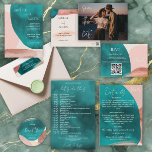  Abstract Watercolor Wedding Timeline