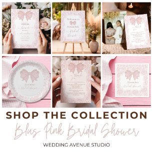 Blush Pink Floral A Recipe For The Bride To Be Enclosure Card