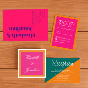 Vibrant Sunrise Minimalist Mix & Match Wedding Napkin