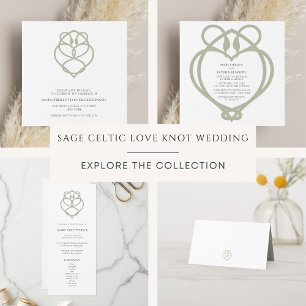 Celtic Irish Swan Love Knot Wedding Save The Date