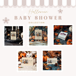Ghost Cat Gothic Halloween Baby Shower Invitation
