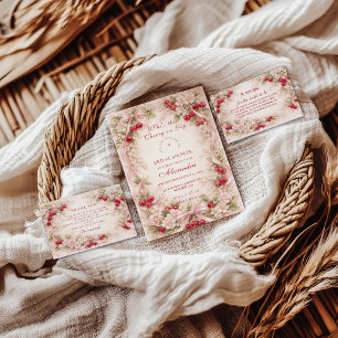 Cherry On Top Garden Romance Bridal Shower Thank You Card