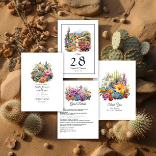 Desert Hues Floral Wedding Table Number