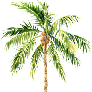 Jungle palm watercolor tropical 