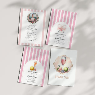 Chic Social Club Bachelorette Weekend Invitation