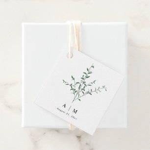 Simple Tree Branch Leaves Botanical Wedding Invitation