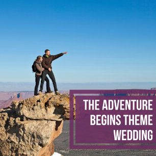 So The Adventure Begins Rustic Mountain Wedding In Invitation