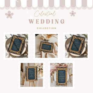 Royal Midnight Celestial Wedding Invitation