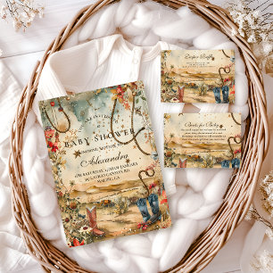 Desert Rodeo Western Baby Shower Invitation