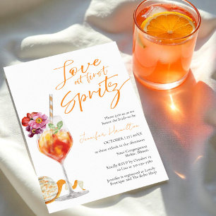 Love at First Spritz   Bridal Shower Backdrops Tapestry