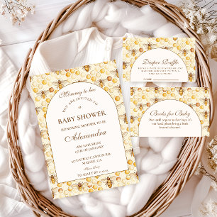 Mommy to Bee Honeycomb Baby Shower Napkin