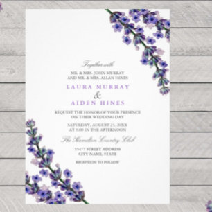 Elegant Lavender Wedding Invitation