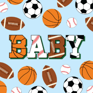 Sports Baby Shower Co-ed Theme Invitation