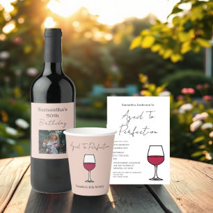 Aged To Perfection Wine 50th Birthday Label